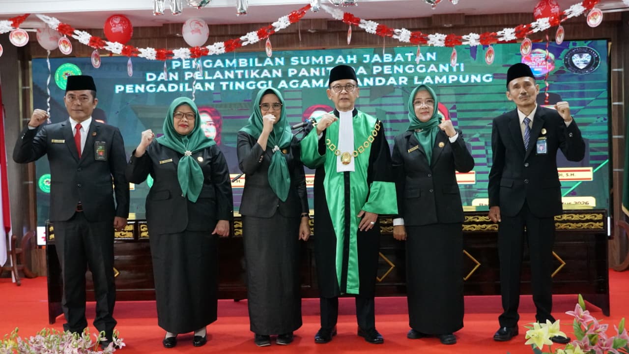 Ketua PA Blambangan Umpu Hadiri Pelantikan Panitera Pengganti PTA Bandar Lampung